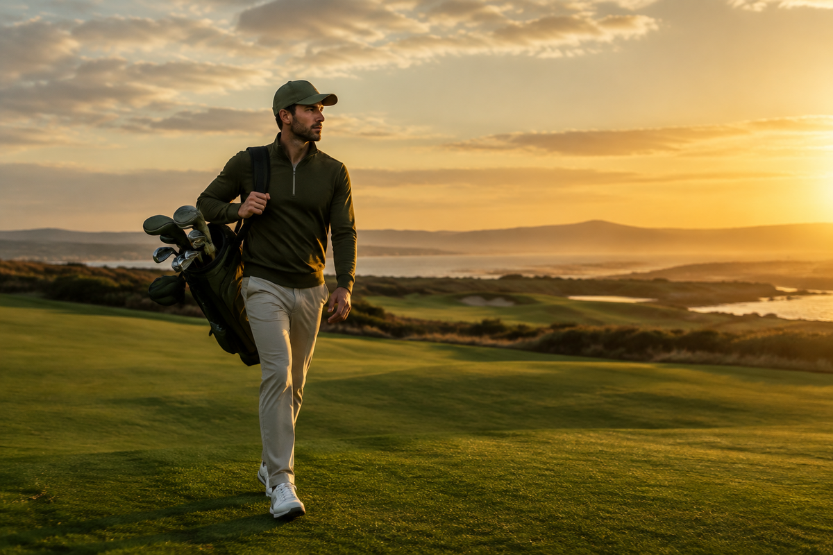Walking a links in October